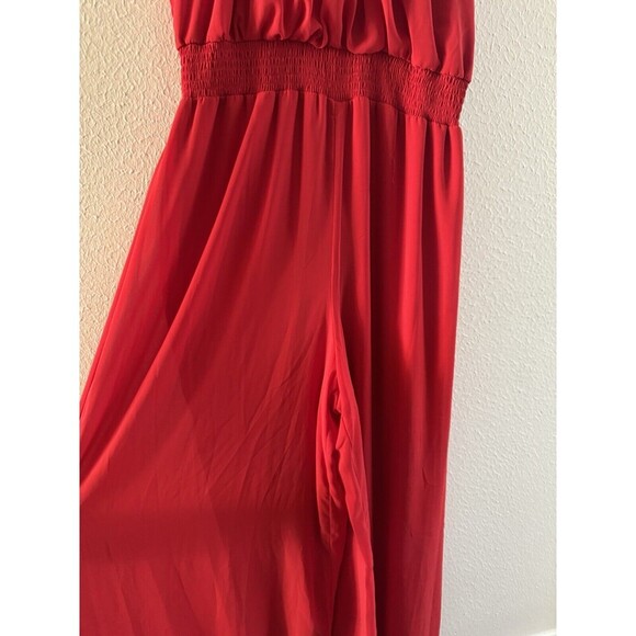 Vince Camuto Halter Tie-Back Wide-Leg Jumpsuit Red Christmas party formal XL - Picture 9 of 15
